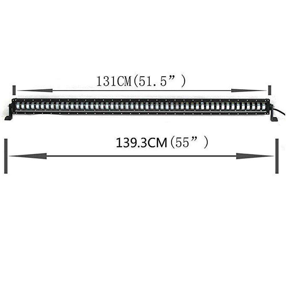 10D 139.3см 400W LED LIGHT BAR с лупи, Hi/Lo Основна и габаритна светлина, прав лед лайт бар
