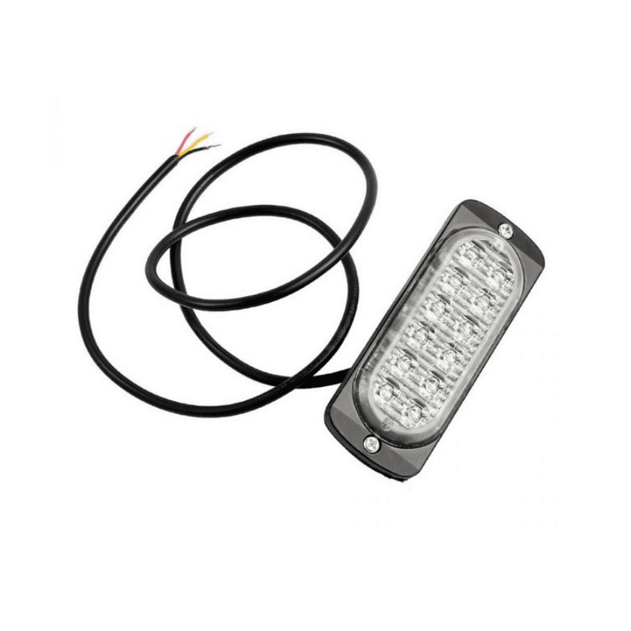 12 LED Аварийна светлина 11см за Пътна Помощ, Жълта Блиц Светлина, Мигаща