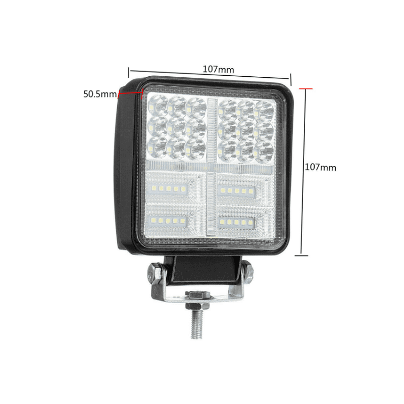 162W LED Диоден Фар Работна Бяла Жълта Светлина Габарит Мъгла Лампа 12V 24V