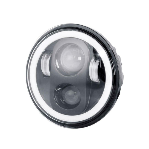 1бр. Кръгъл LED фар 5.75" 80W H4 букса, къси, дълги, дневни и мигач