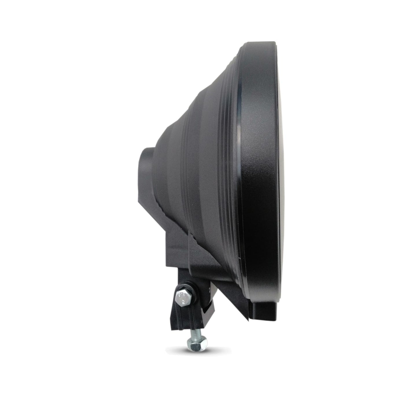 23см SIM BLACK EIDITION Кръгъл халогенен фар за мъгла с насочена светлина със затъмнено стъкло + LED Angel Eye / Ангелски очи в оранжева светлина 12V - 24V E- mark