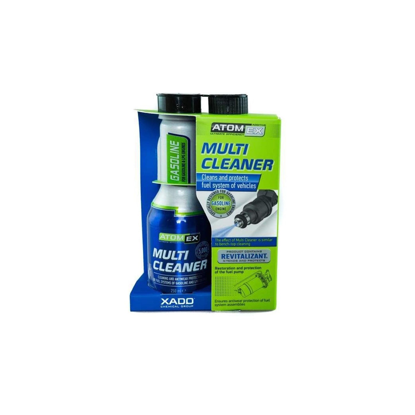 Добавка Xado Atomex Multi Cleaner за почистване на бензинова горивна система 250ml