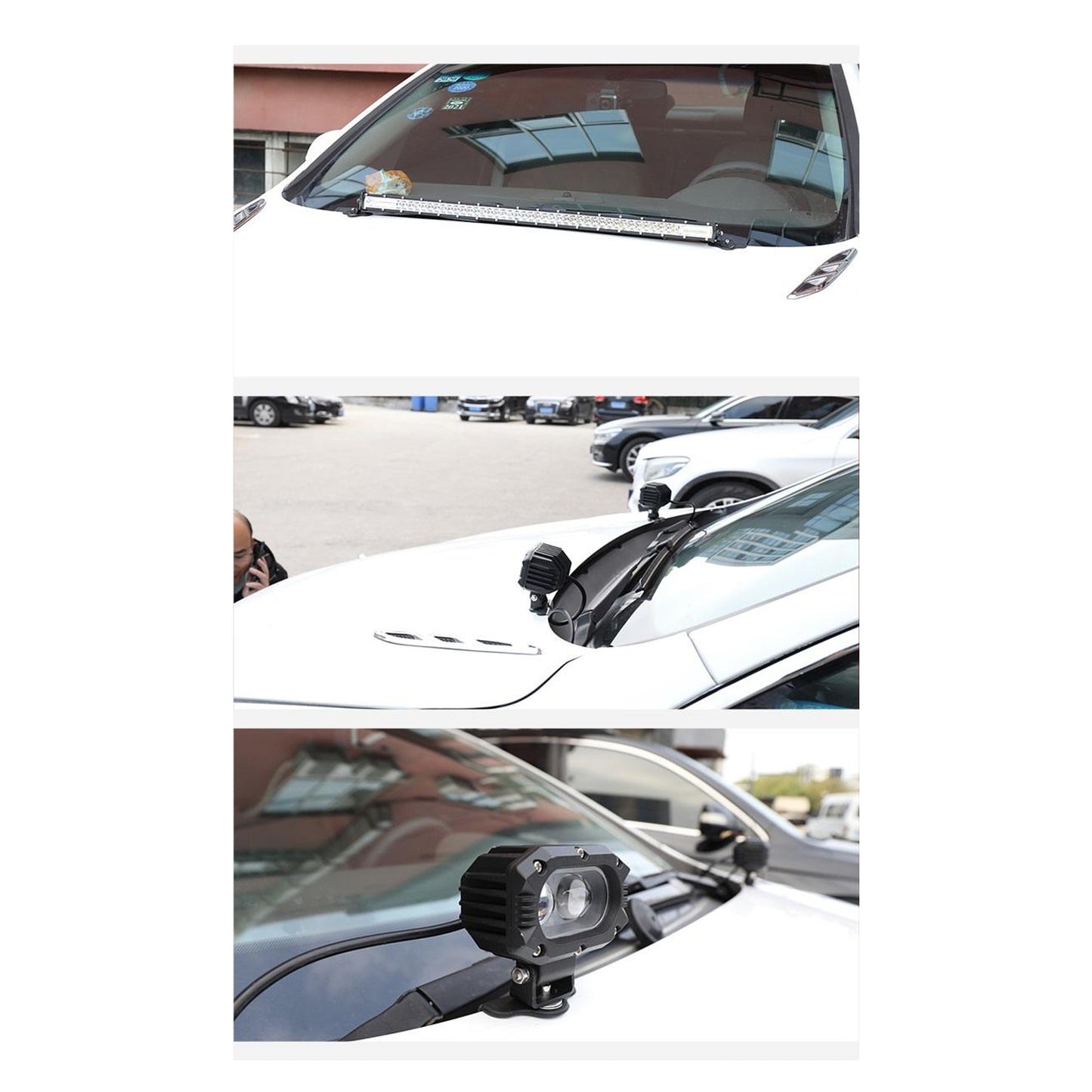 Комплект 2бр крепежни стойки за LED BAR с пристягане, захващане без пробиване