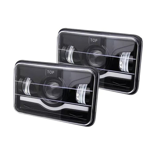 Комплект Правоъгълни LED фарове 4x6" 70W H4 букса, 3 светлини