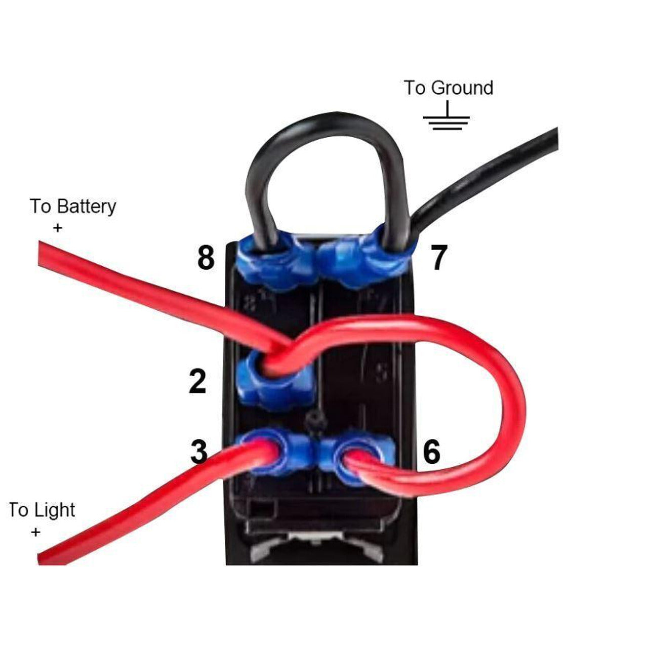 Копче/бутон с надпис STROBE LIGHTS за вграждане 12V - 24V