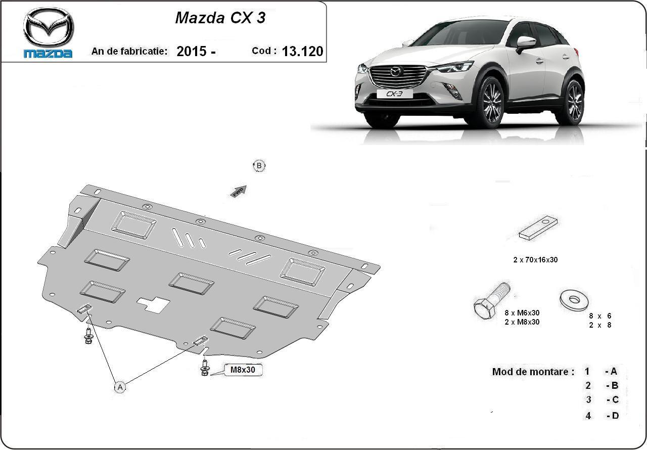 Метална кора под двигател и скоростна кутия MAZDA CX 3 ot 2015
