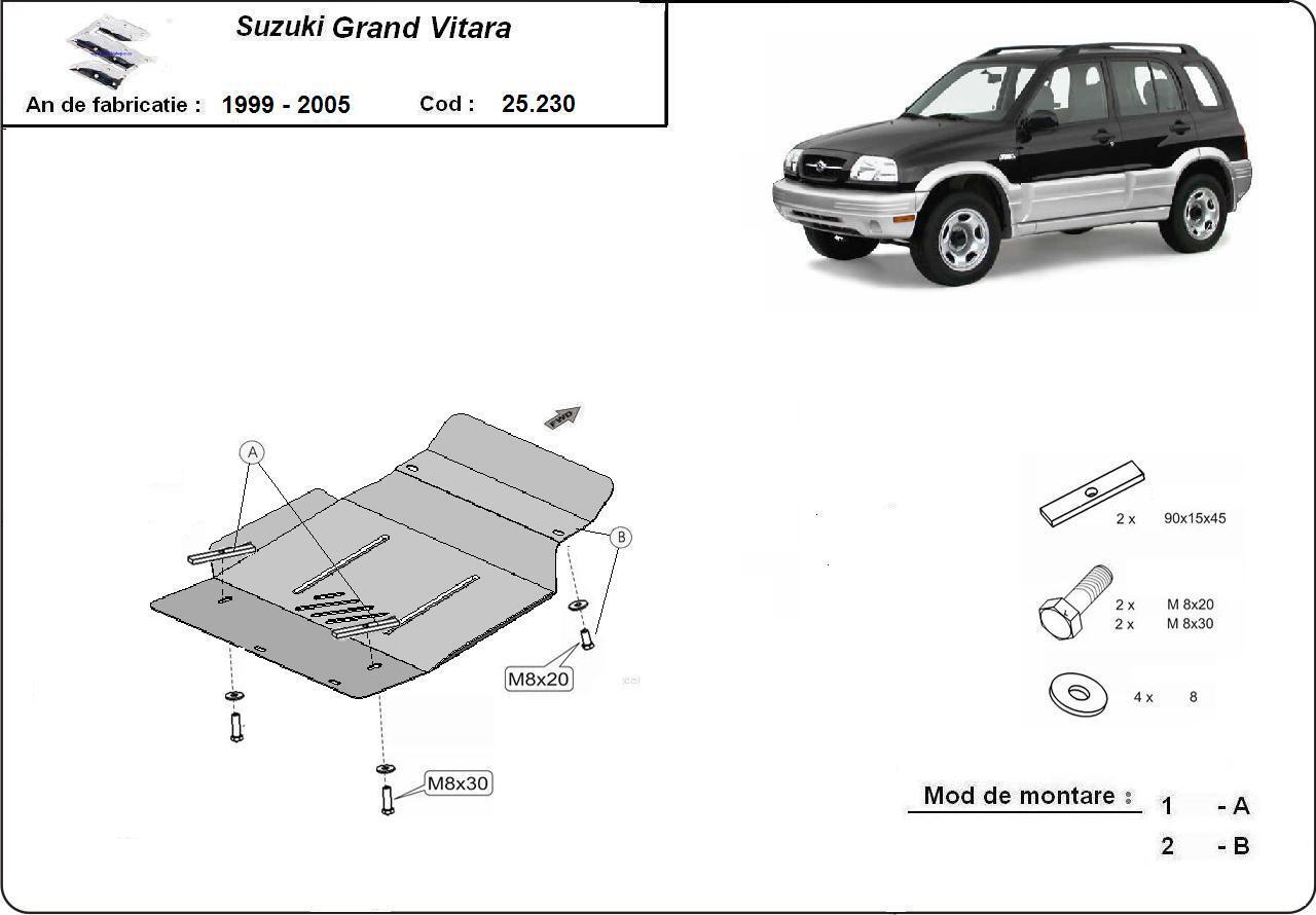 Метална кора под двигател SUZUKI GRAND VITARA от 1999 до 2004