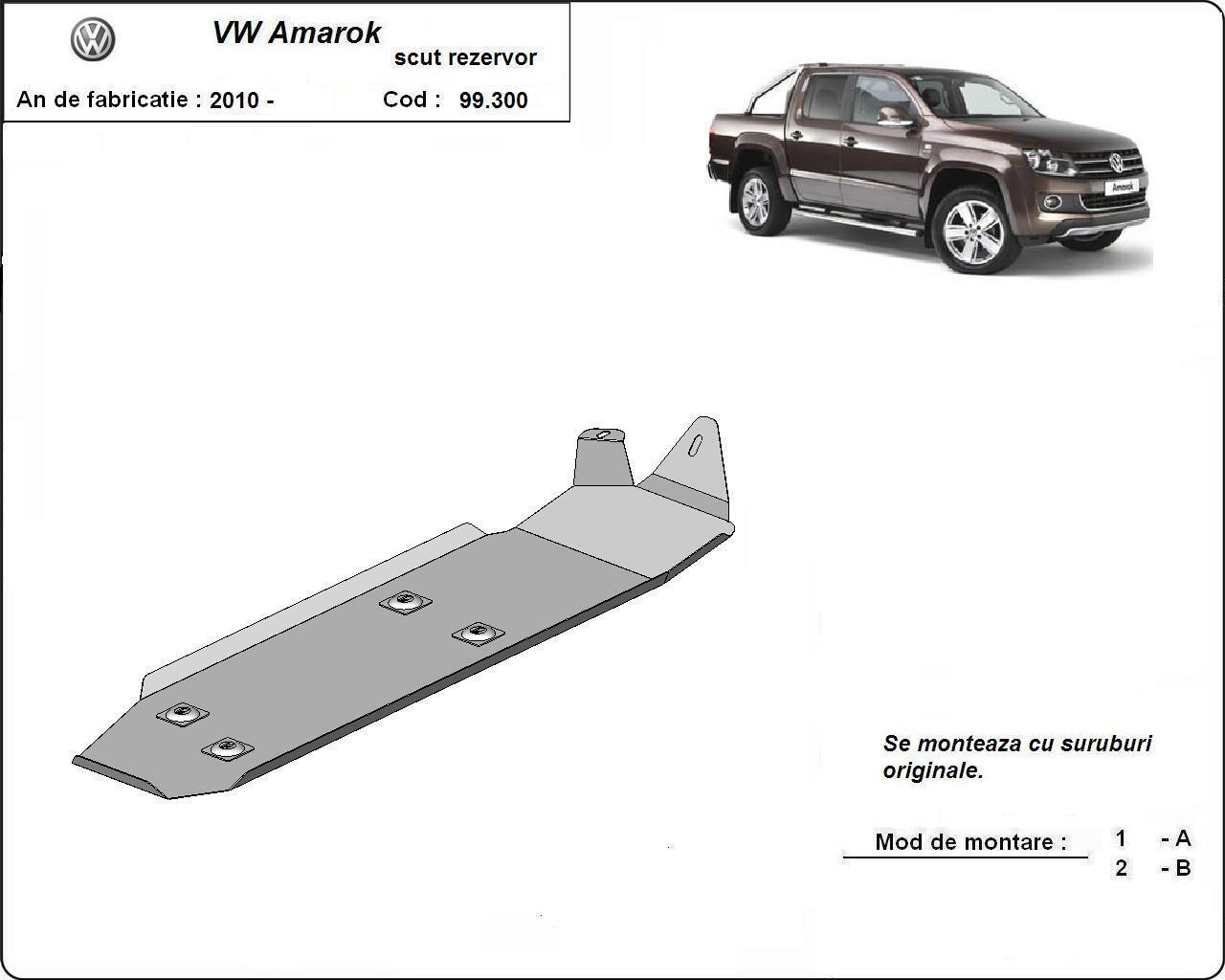 Метална кора под резервоар VOLKSWAGEN AMAROK от 2010