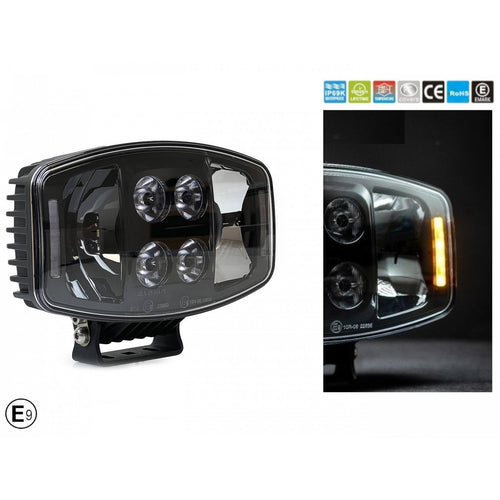 Универсален LED фар 90W 12V /24V с DRL/parking светлина бяло-жълто