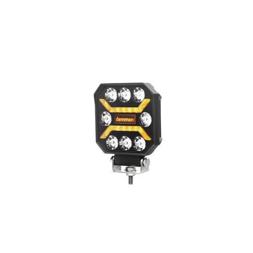 Универсална LED работна светлина 27W, 12-24V, бяла и оранжева светлина, E-mark E9