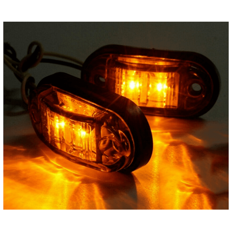1 Брой 12V Оранжев Лед Диоден Маркер/Габарит/Токос - За Бусове, Камиони, Ремаркета и други