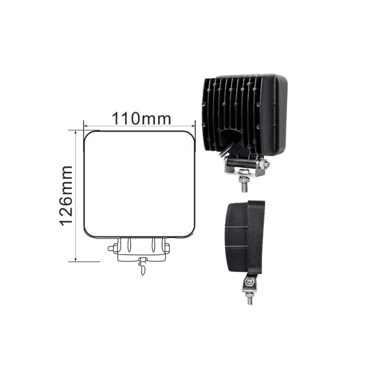 108W 36 LED Диоден Фар, Работна Лампа, Прожектор, Задна Светлина 12V-24V