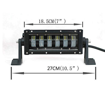 10D 27см 48W LED LIGHT BAR с лупи, Hi/Lo Основна и габаритна светлина, прав лед лайт бар