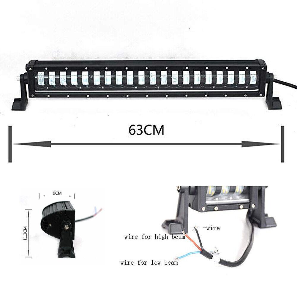 10D 63см 160W LED LIGHT BAR с лупи, Hi/Lo Основна и габаритна светлина, прав лед лайт бар