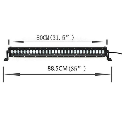 10D 88.5см 240W LED LIGHT BAR с лупи, Hi/Lo Основна и габаритна светлина, прав лед лайт бар