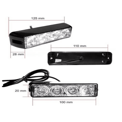 10см LED аварийна лампа - за пътна помощ, мигаща жълта блиц ветлина