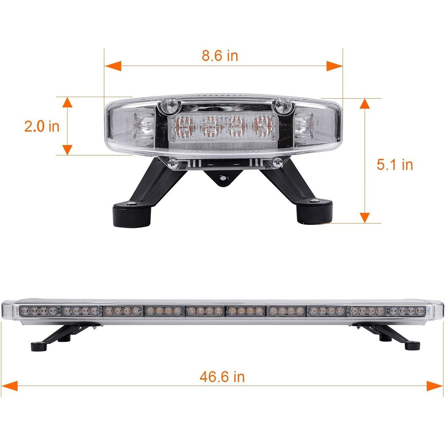 119см LED диодна аварийна сигнална лампа за таван 12-24V маяк, буркан