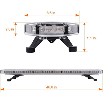 119см LED диодна аварийна сигнална лампа за таван 12-24V маяк, буркан