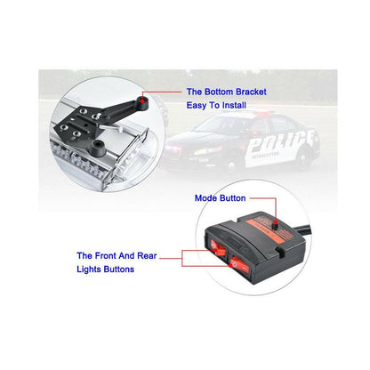 119см LED диодна аварийна сигнална лампа за таван 12-24V маяк, буркан