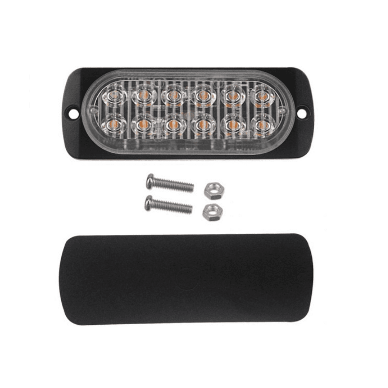 12 LED Аварийна светлина 11см за Пътна Помощ, Жълта Блиц Светлина, Мигаща