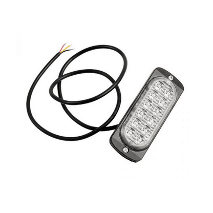 12 LED Аварийна светлина 11см за Пътна Помощ, Жълта Блиц Светлина, Мигаща