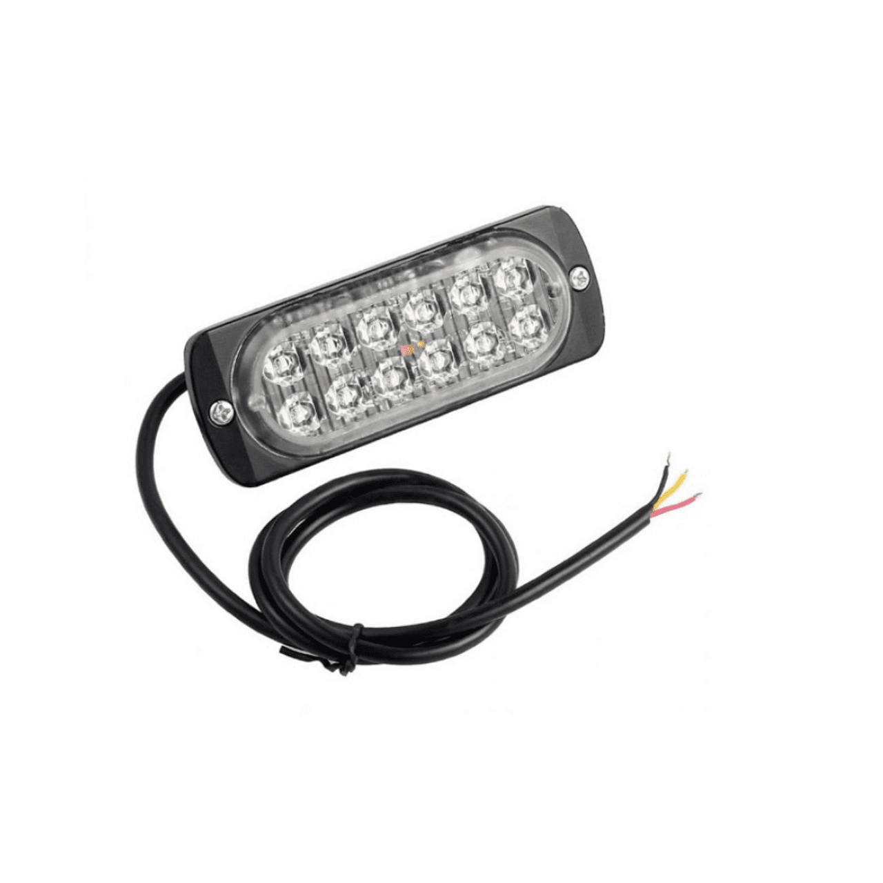 12 LED Аварийна светлина 11см за Пътна Помощ, Жълта Блиц Светлина, Мигаща