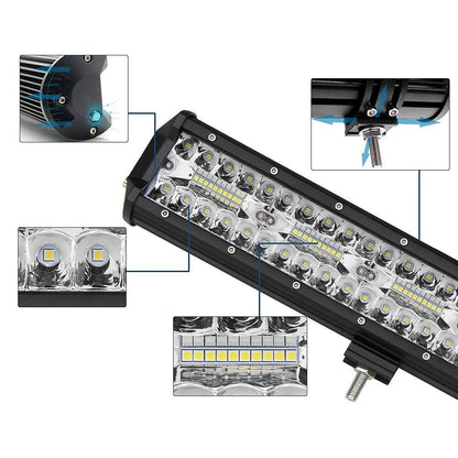 12D+ 20" (50см) LED BAR 240W прав ЛЕД лайт бар 6500K, долно захващане