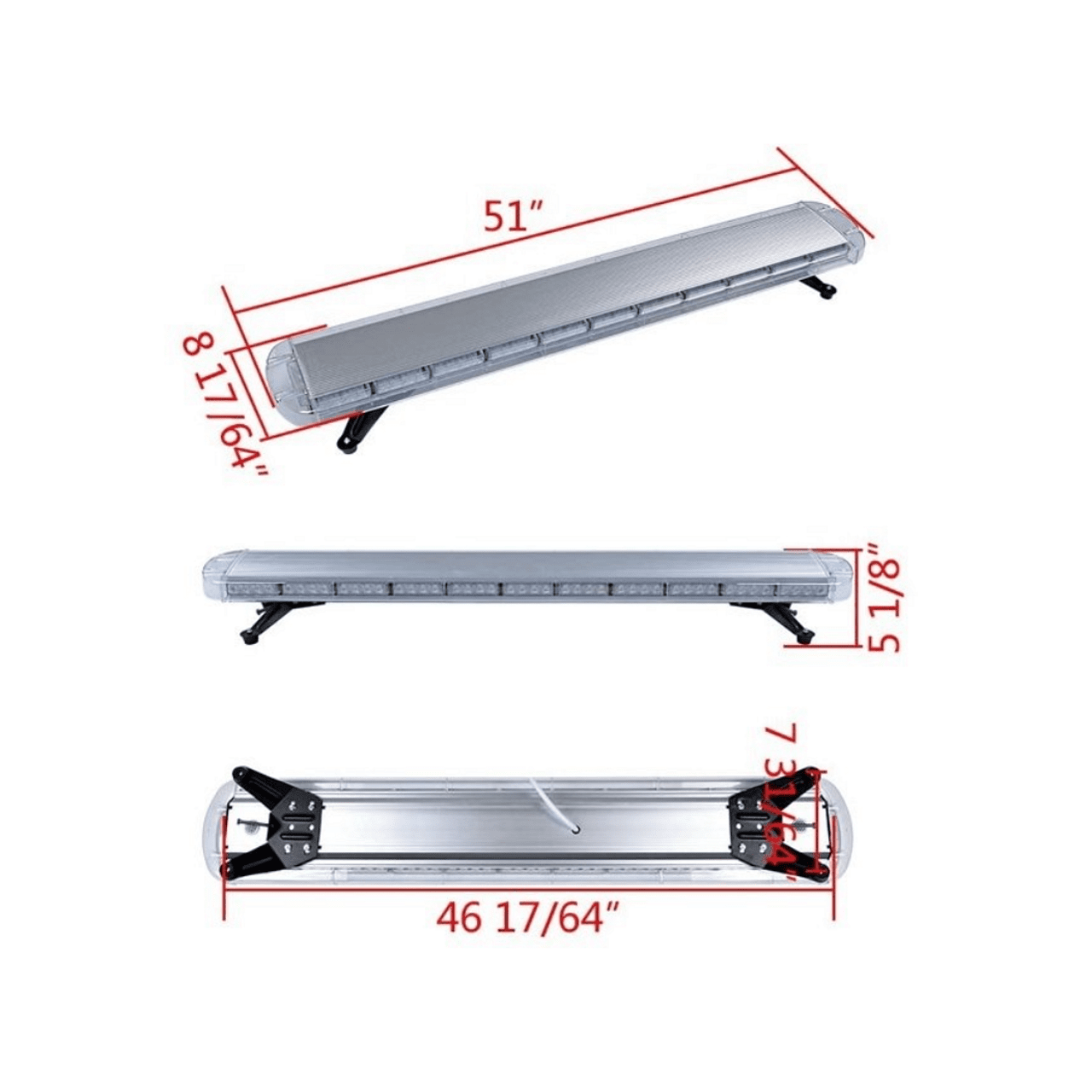 130см LED диодна аварийна сигнална лампа за таван 12-24V маяк, буркан