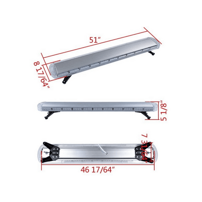 130см LED диодна аварийна сигнална лампа за таван 12-24V маяк, буркан