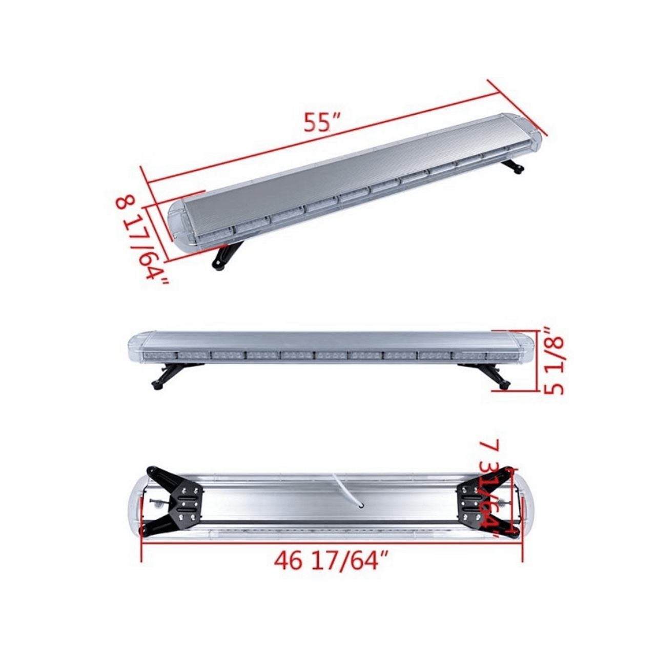 140см LED диодна аварийна сигнална лампа за таван 12-24V маяк, буркан
