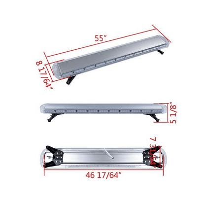 140см LED диодна аварийна сигнална лампа за таван 12-24V маяк, буркан