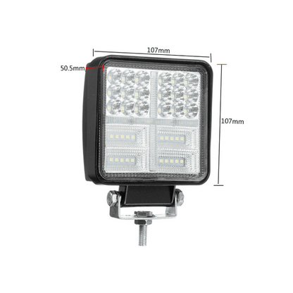 162W LED Диоден Фар Работна Бяла Жълта Светлина Габарит Мъгла Лампа 12V 24V
