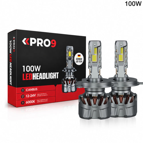 LED крушки PRO9 H4 100W 6000K 16000lm 12-24V