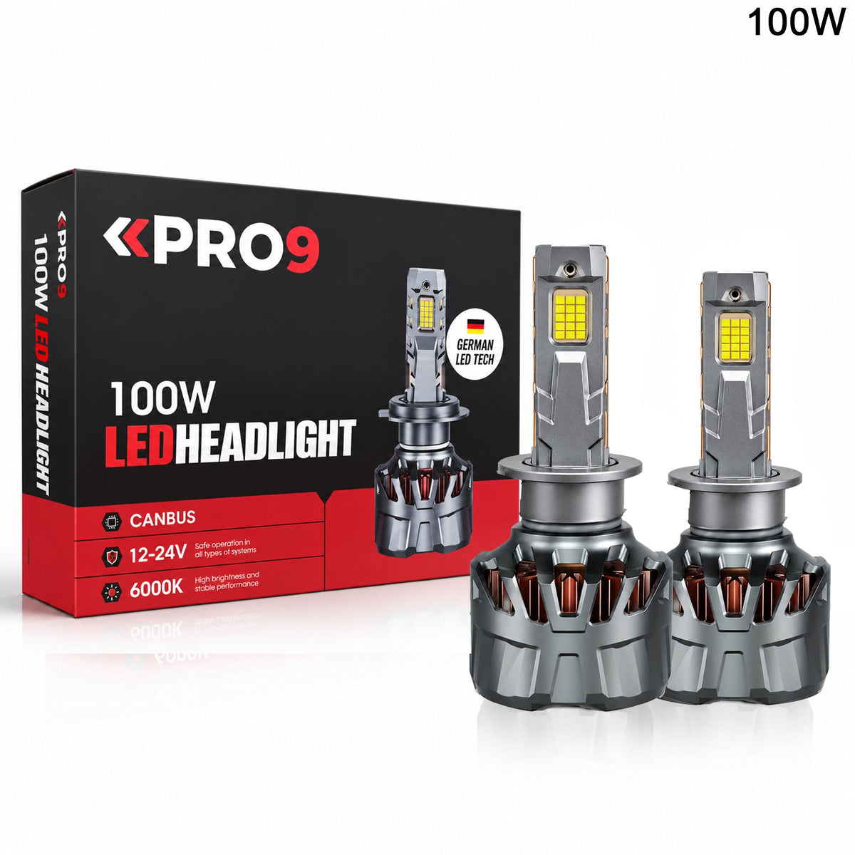 LED крушки PRO9 H1 100W 6000K 16000lm 12-24V