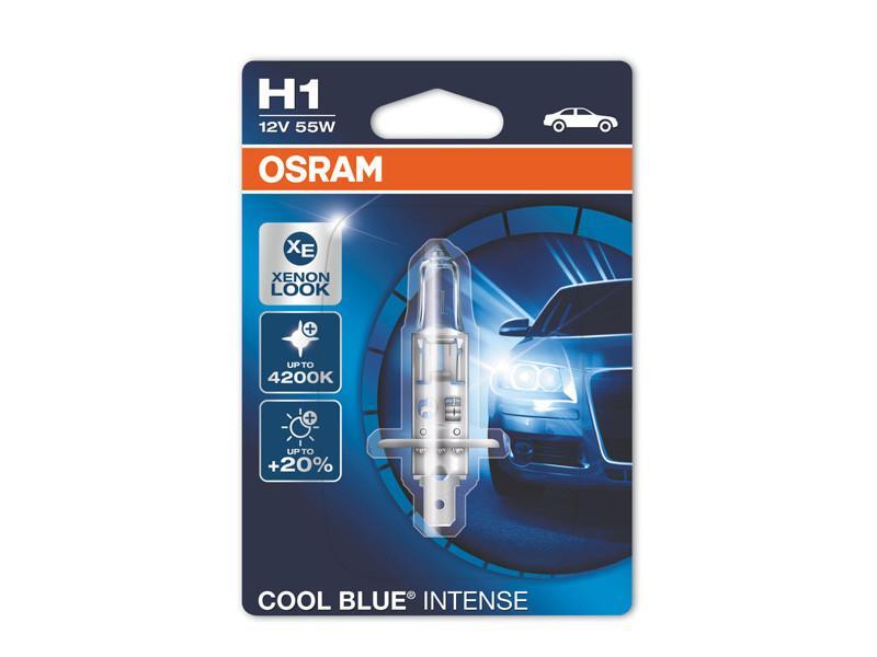 1бр. Халогенна крушка Osram H1 Cool Blue Intense 12V, 55W, P14.5s