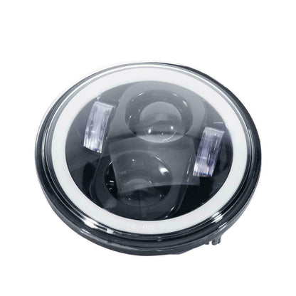 1бр. Кръгъл LED фар 5.75" 80W H4 букса, къси, дълги, дневни и мигач