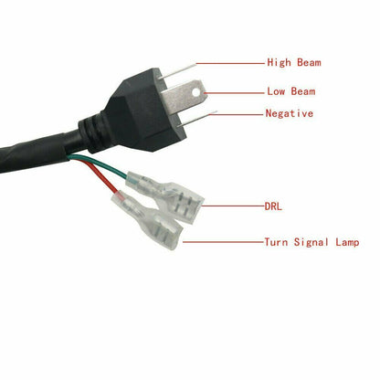 1бр. Кръгъл LED фар 5.75" 80W H4 букса, къси, дълги, дневни и мигач