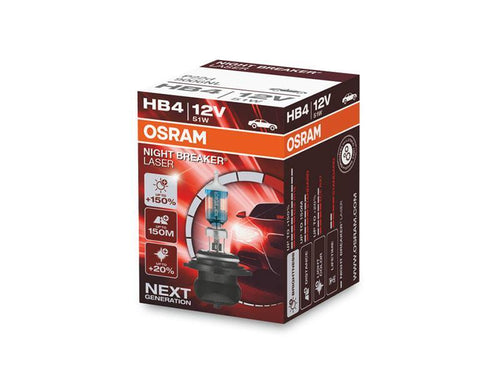 1бр Халогенна крушка Osram HB4/9006 Night Breaker Laser +150% 12V, 51W, P22d, 1000lm