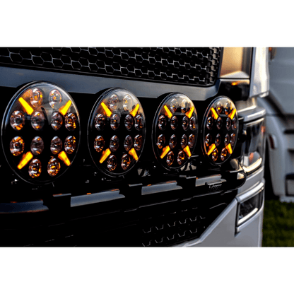 1бр Кръгъл LED фар 8.6" 120W , Ø 218мм, 12/24V диоден халоген