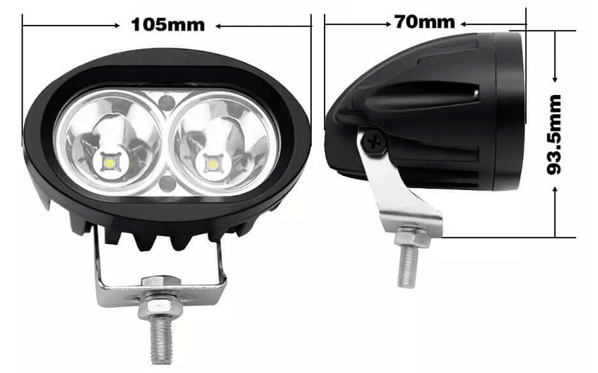 1бр LED халоген 10см 20W 6500k 1500lm 12V/24V халогенна лампа, дневна светлина