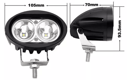 1бр LED халоген 10см 20W 6500k 1500lm 12V/24V халогенна лампа, дневна светлина