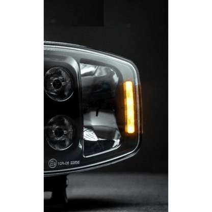 1бр LED правоъгълен фар 247мм 90W 12V/24V, бяла + жълта светлина