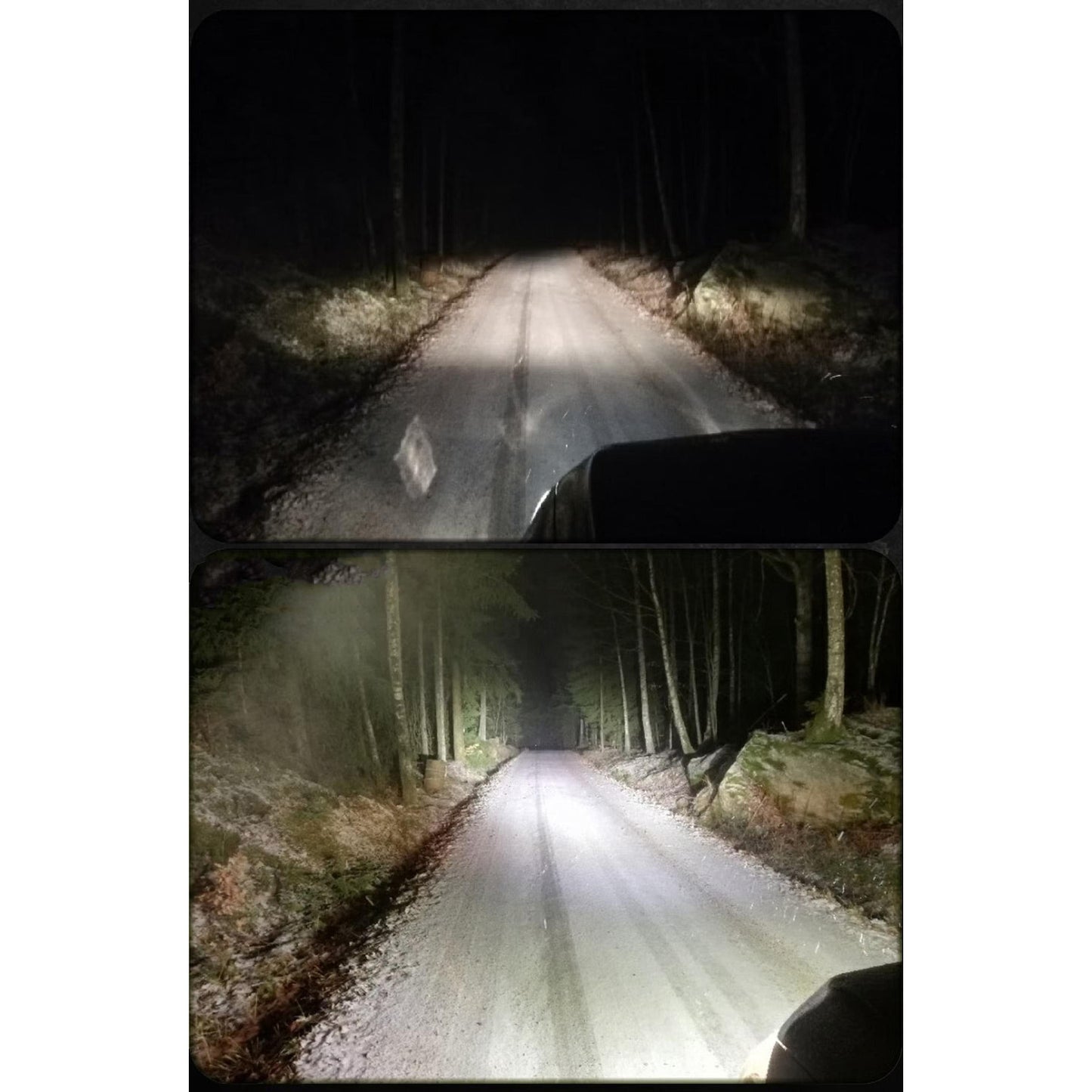 1бр Мощен LED фар 120W с дневна /DRL/ светлина, Ø 218 мм, 12V-24V Dark Knight