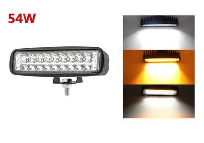 1бр Универсален мощен LED халоген с мигач 15.5см 54W 12/24V