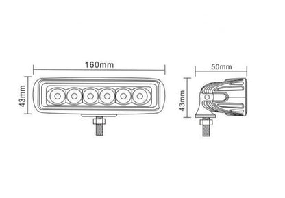 1бр Универсален мощен LED халоген с мигач 15.5см 54W 12/24V