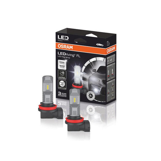 Комплект LED система Osram за халогени H8/H11/H16 студено бяла светлина, 12V, 8.2W, 6000K