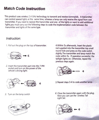 Комплект Безжични Преносими Диодни Лед Led Стопове Wireless с Магнит Неон Neon Ефект 12-24V 108mm х 102mm x 46mm E9 за Ремарке Каравана Платформа и др.