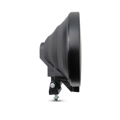 23см SIM BLACK EIDITION Кръгъл халогенен фар за мъгла с насочена светлина със затъмнено стъкло + LED Angel Eye / Ангелски очи в оранжева светлина 12V - 24V E- mark