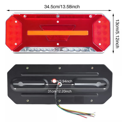 Комплект Диодни Лед LED Стопове 5 функции с Динамичен Бягащ Мигач 12 - 24V 346mm x 130mm