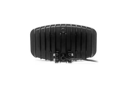 80W LED Лед Фар Халоген с DRL дневни светлини габарит бяло - оранжево неон ефект 24,5см x 13,9см, 4100lm, 12V - 24V, E-Mark Подходящ За DAF MAN Scania Volvo и др.